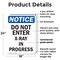 Signmission Do Not Enter X-Ray In Progress OSHA Notice Sign, Plastic, 18in W x 24in L, 2PK OS-2PACK-NS-P-1824-V-11272 - alternate 4